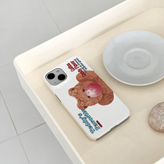 Bubble Gum Teddy Gummy Phone Case (Hard 普通硬殼) (2色)