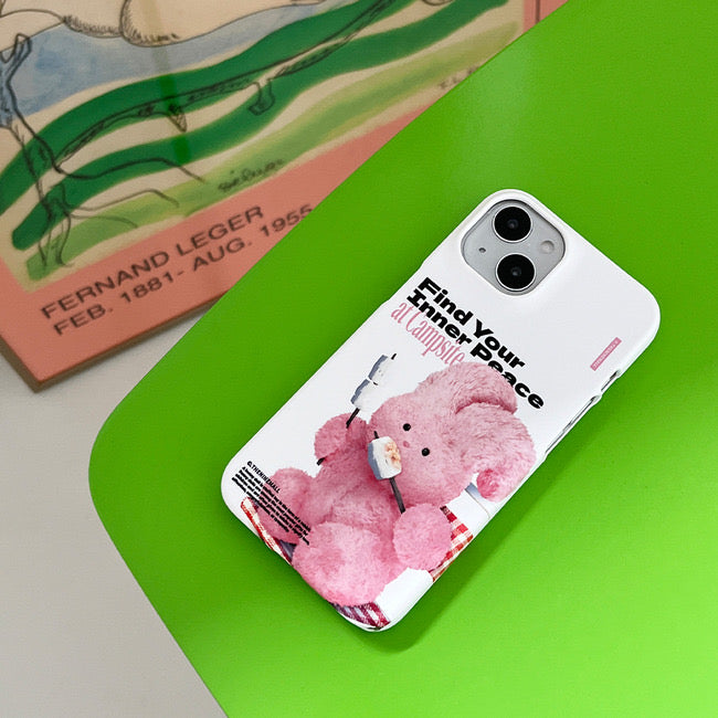 Pink Camping Windy Phone Case (Hard 普通硬殼)