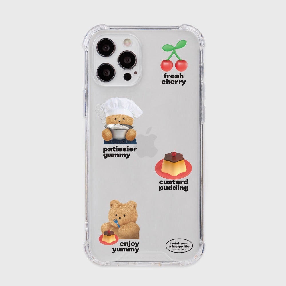 Pattern Pudding Gummy Phone Case (Clear/Tank Clear 透明/透明Tank款)