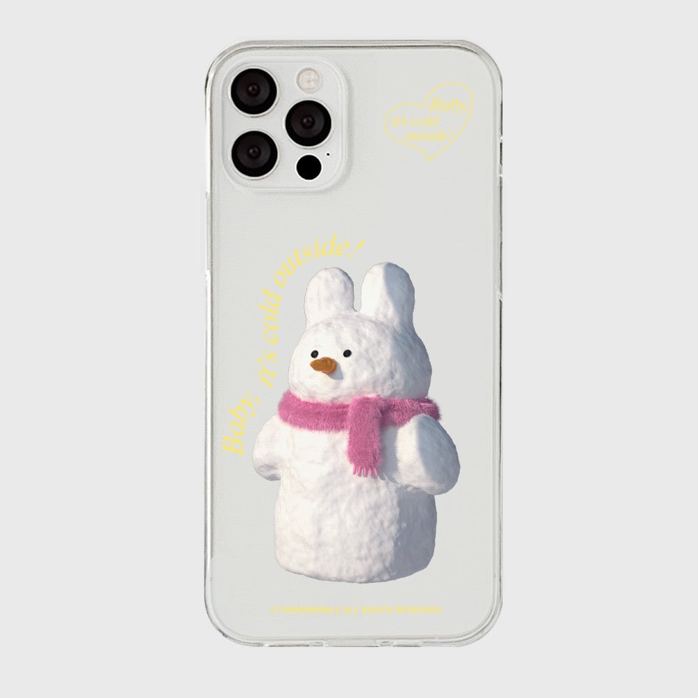 Windy Snowman Phone Case (Clear/Tank Clear 透明/透明Tank款)