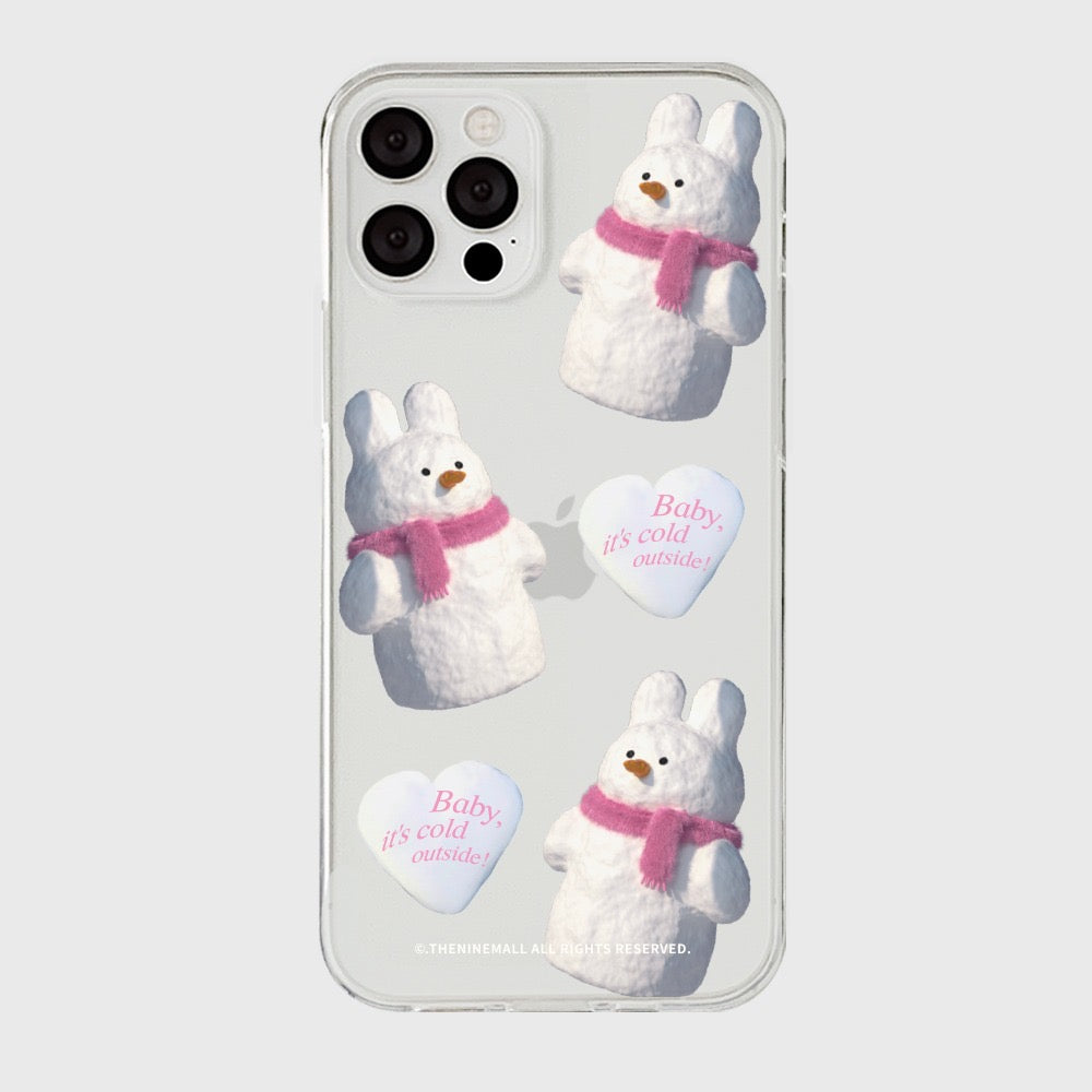 Pattern Windy Snowman Phone Case (Clear/Tank Clear 透明/透明Tank款)