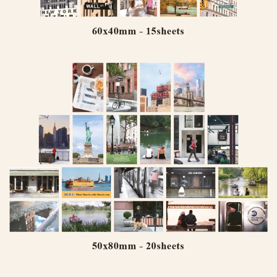Indigo Mind Travel Sticker Pack - New York (60EA)