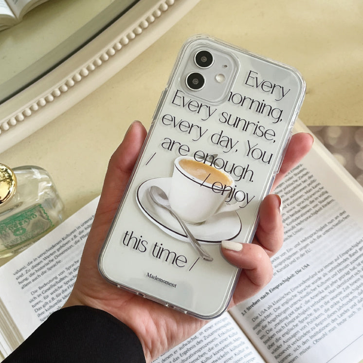 Every Morning Lettering Phone Case (Clear/Tank 透明/透明Tank款)(2款)
