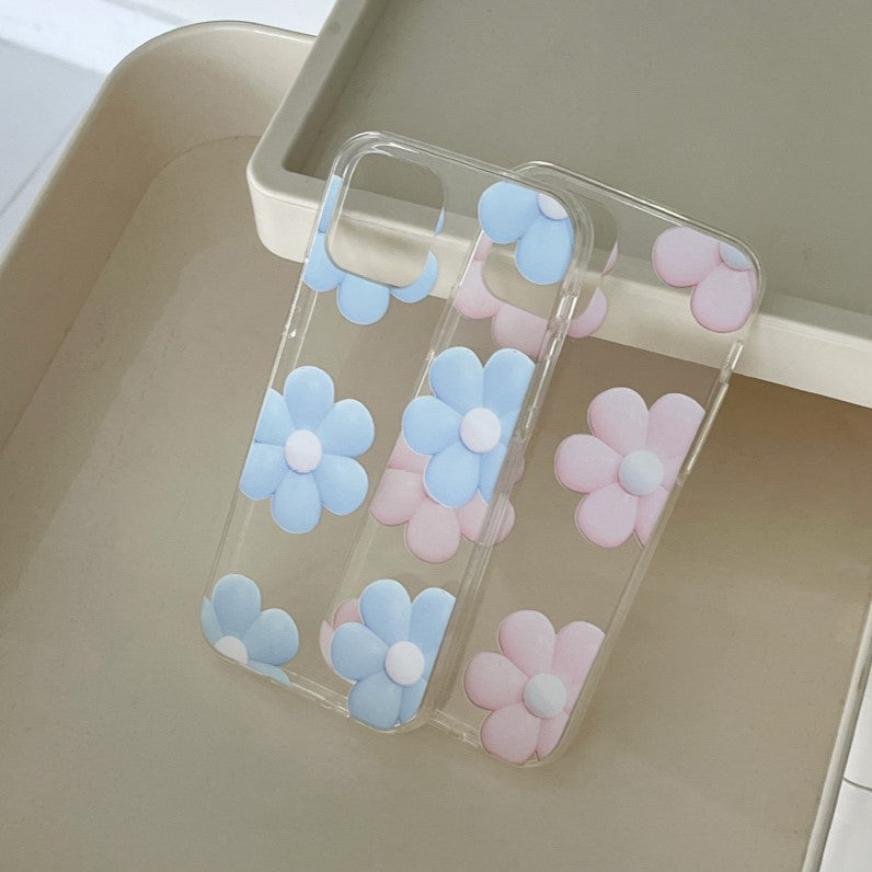Ballon Flower Phonecase (Pink, Blue) (Clear/Tank 透明/透明Tank款)