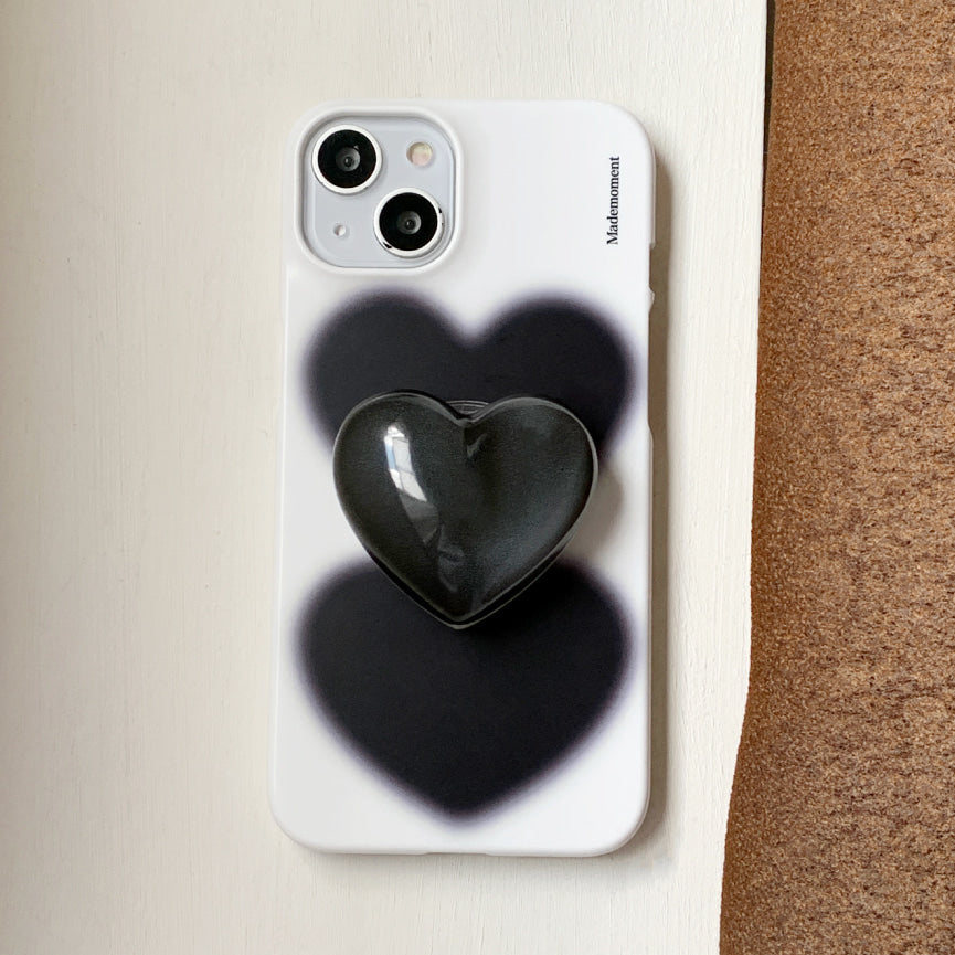 Modern Big Heart Pattern Gradation Phone Case (Hard 普通硬殼) (4色)