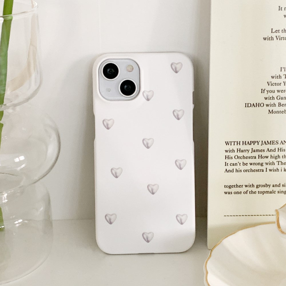 Heart Pearl Pattern Phone Case (Hard 普通硬殼) (2款)