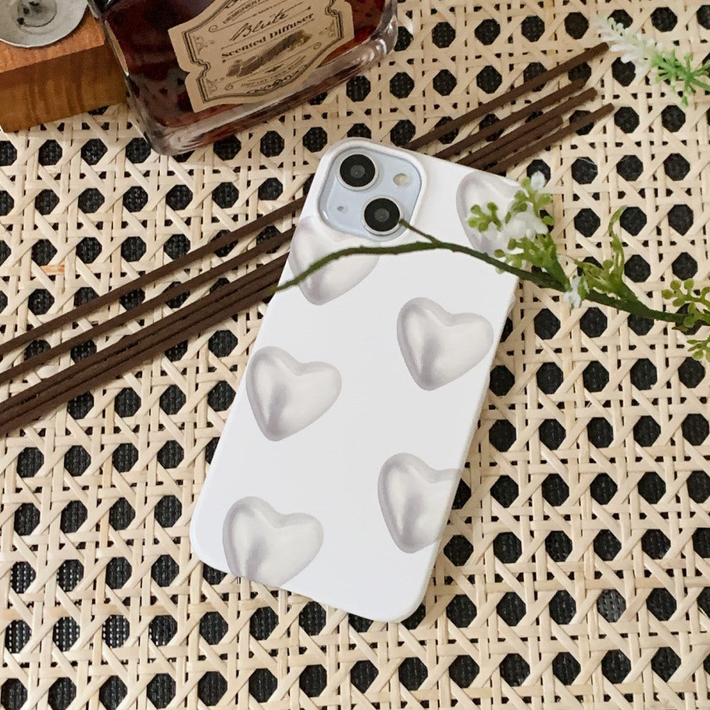 Heart Pearl Pattern Phone Case (Hard 普通硬殼) (2款)