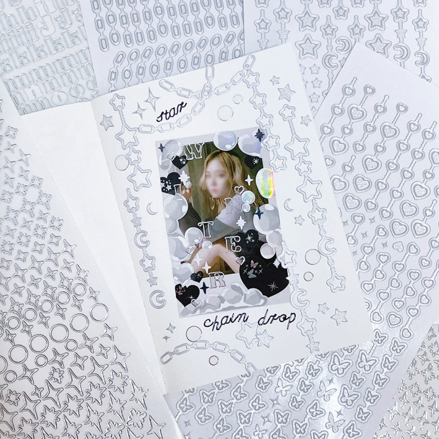 Love Me More Shine Star Drip Chain Sticker (10色)