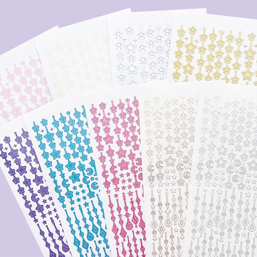 Love Me More Shine Star Drip Chain Sticker (10色)