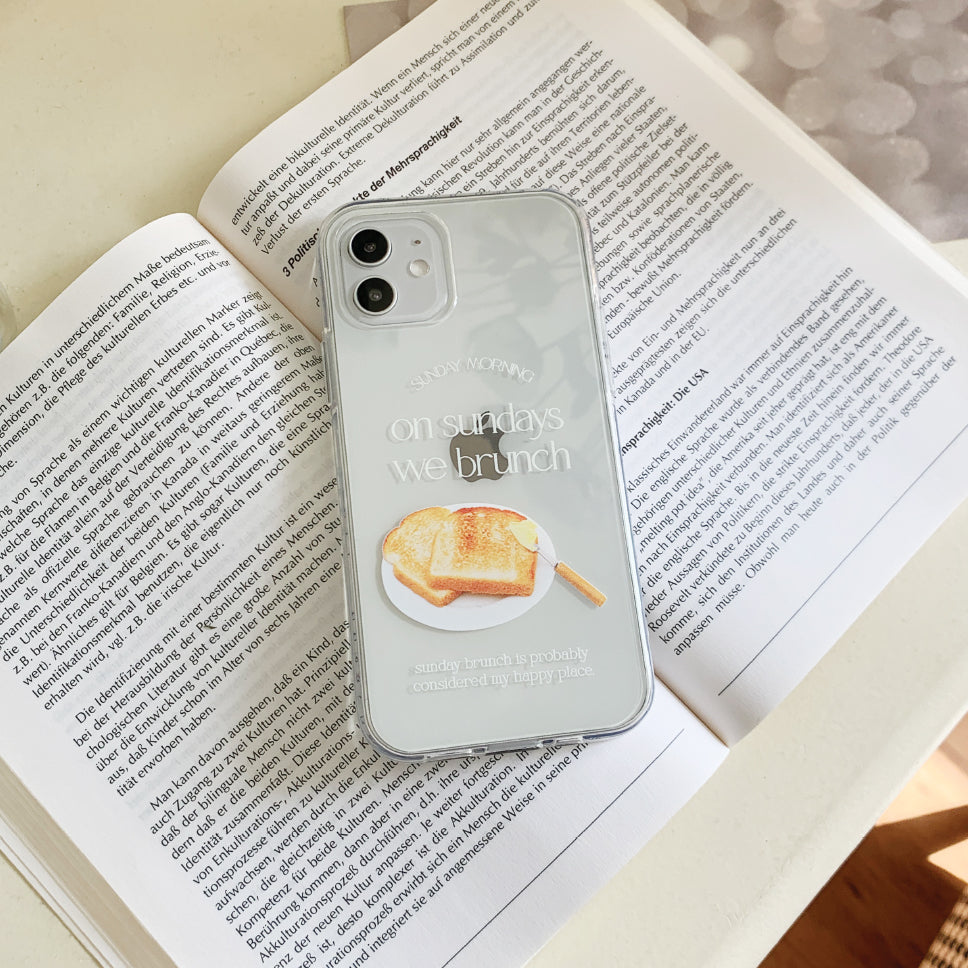 Sunday Morning Lettering Phone Case (Clear/Tank 透明/透明Tank款)(2款)