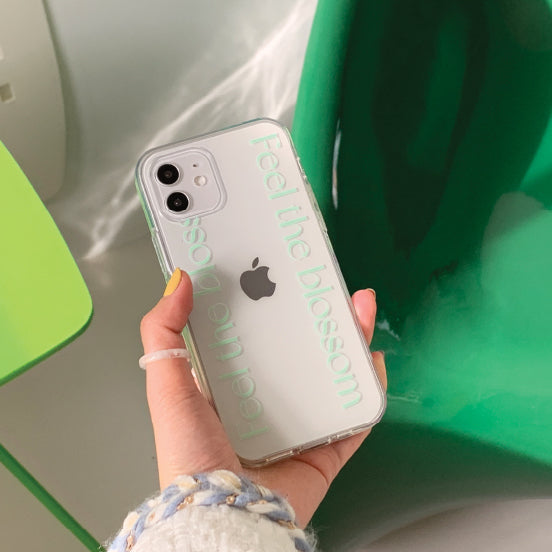 Feel The Bloom Lettering Phone Case (Clear/Tank 透明/透明Tank款)(3款)