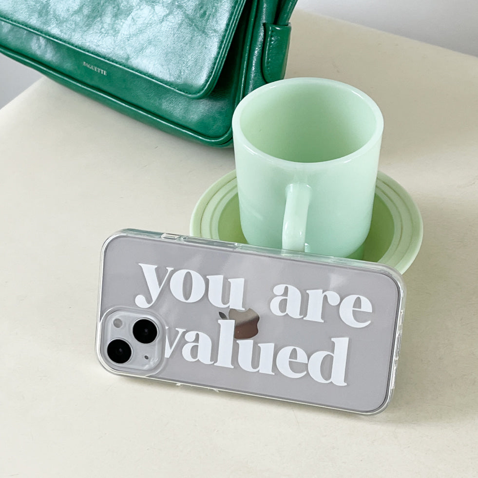 Valued Green Lettering Phonecase (Clear/Tank 透明/透明Tank款)