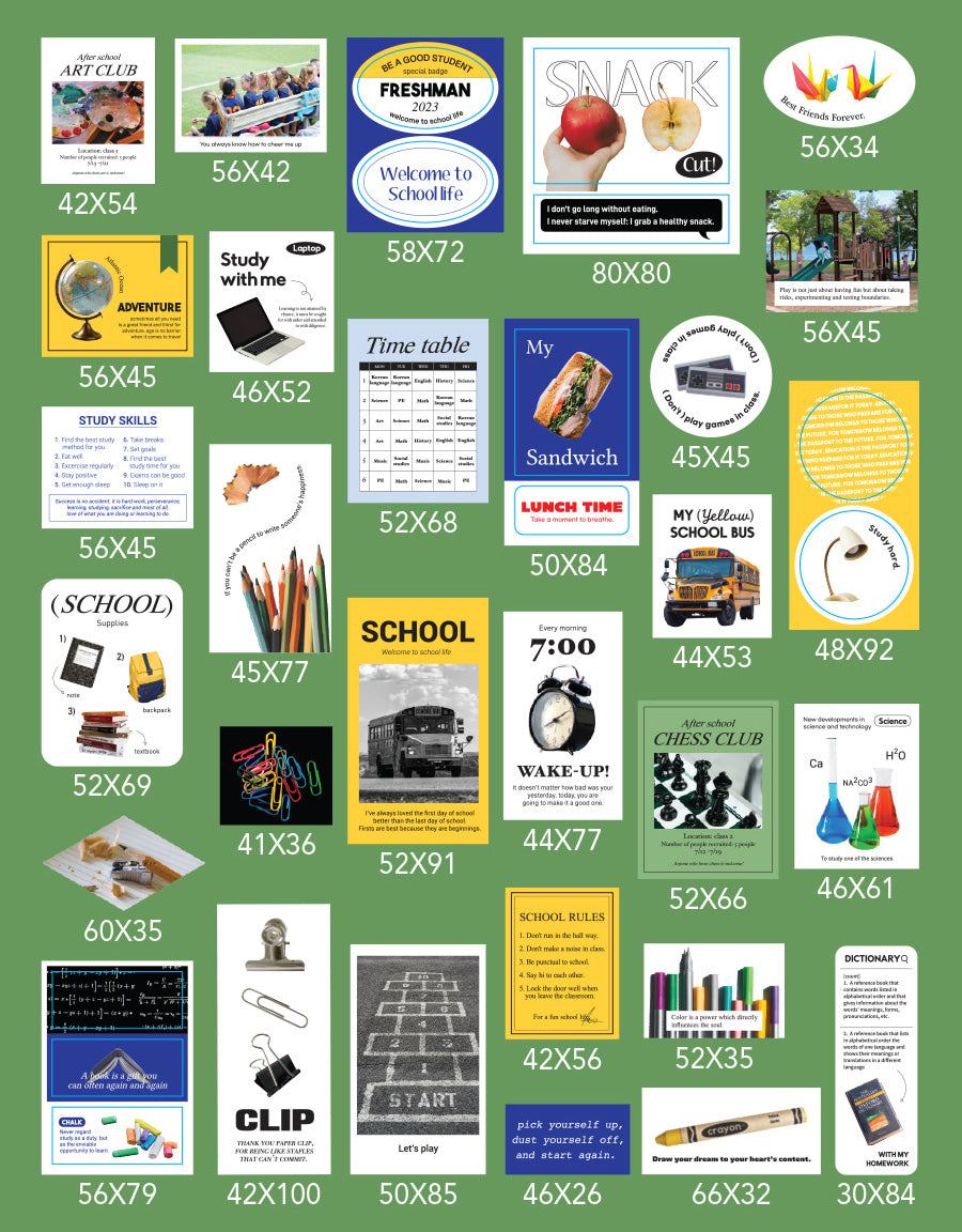 Paperian Nice Mood Sticker Pack -School (30EA)
