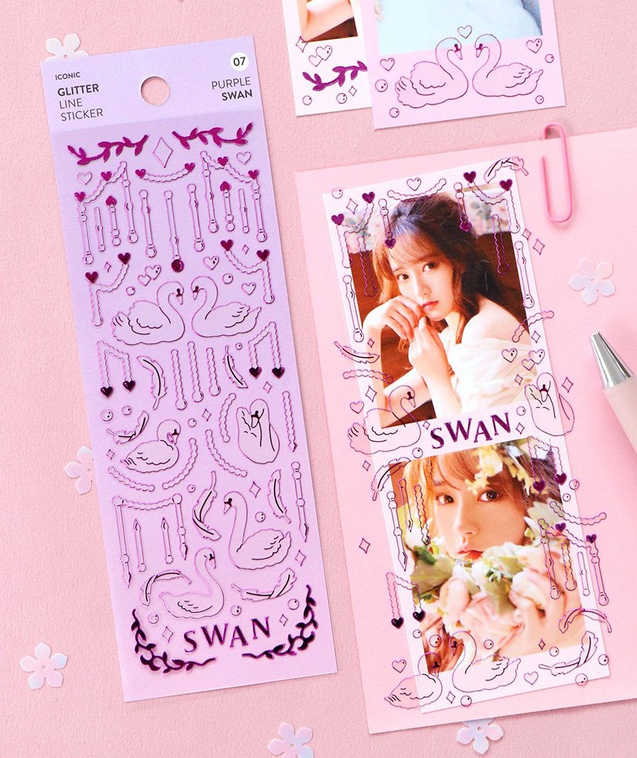 Iconic Glitter Line Sticker (6款)