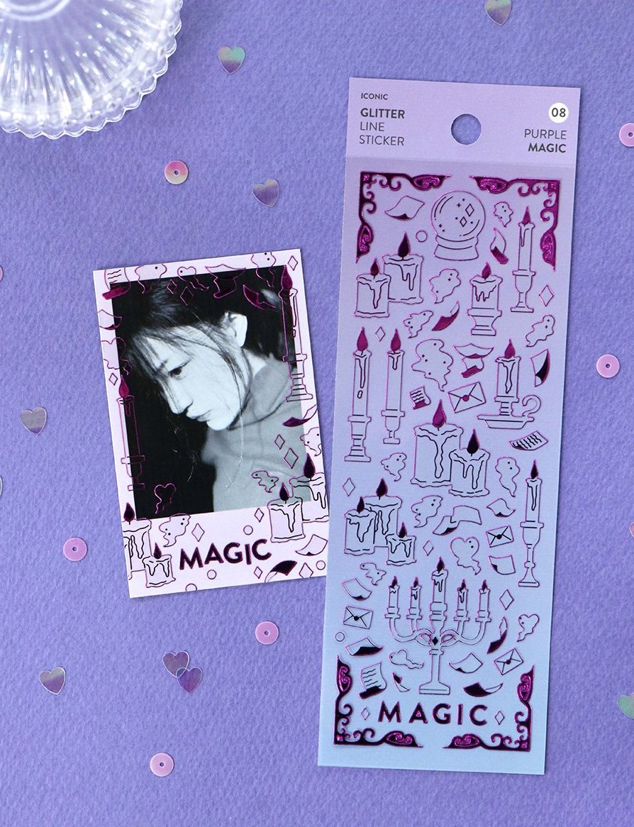 Iconic Glitter Line Sticker (6款)
