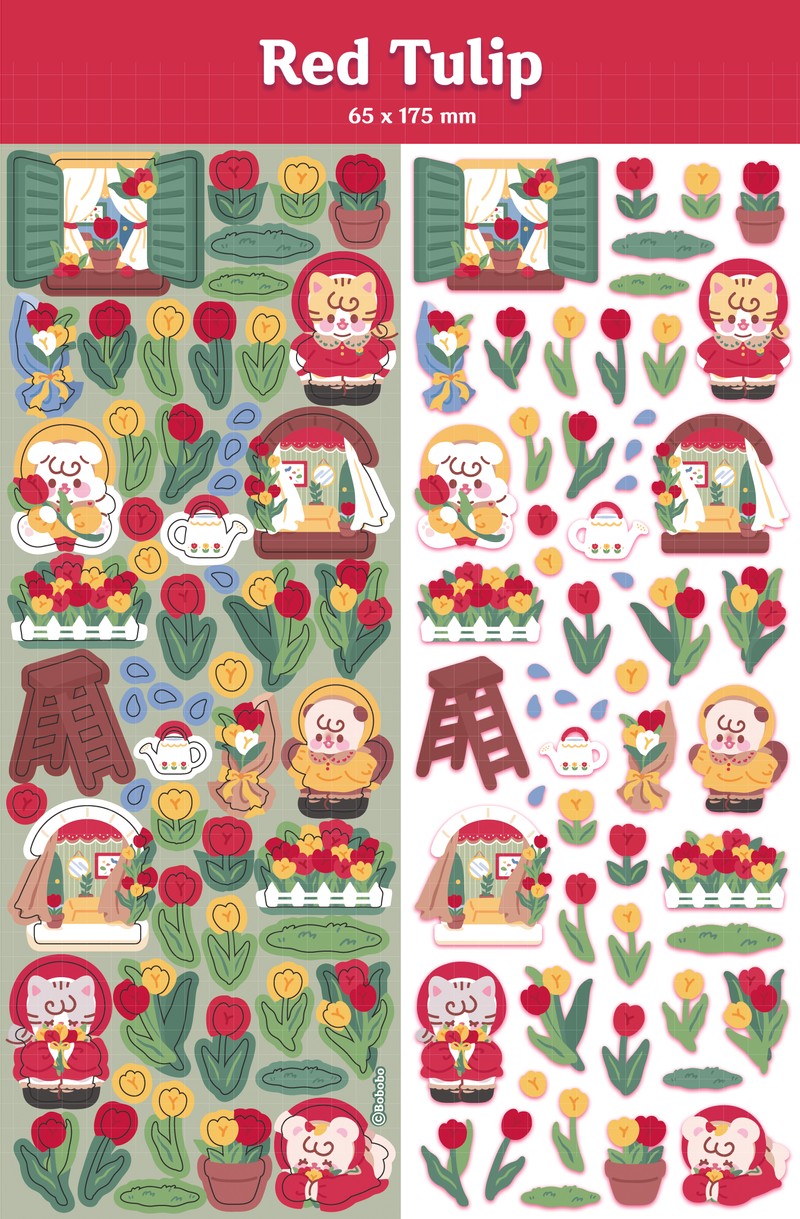Near and Dear Tulip Sticker (2色)