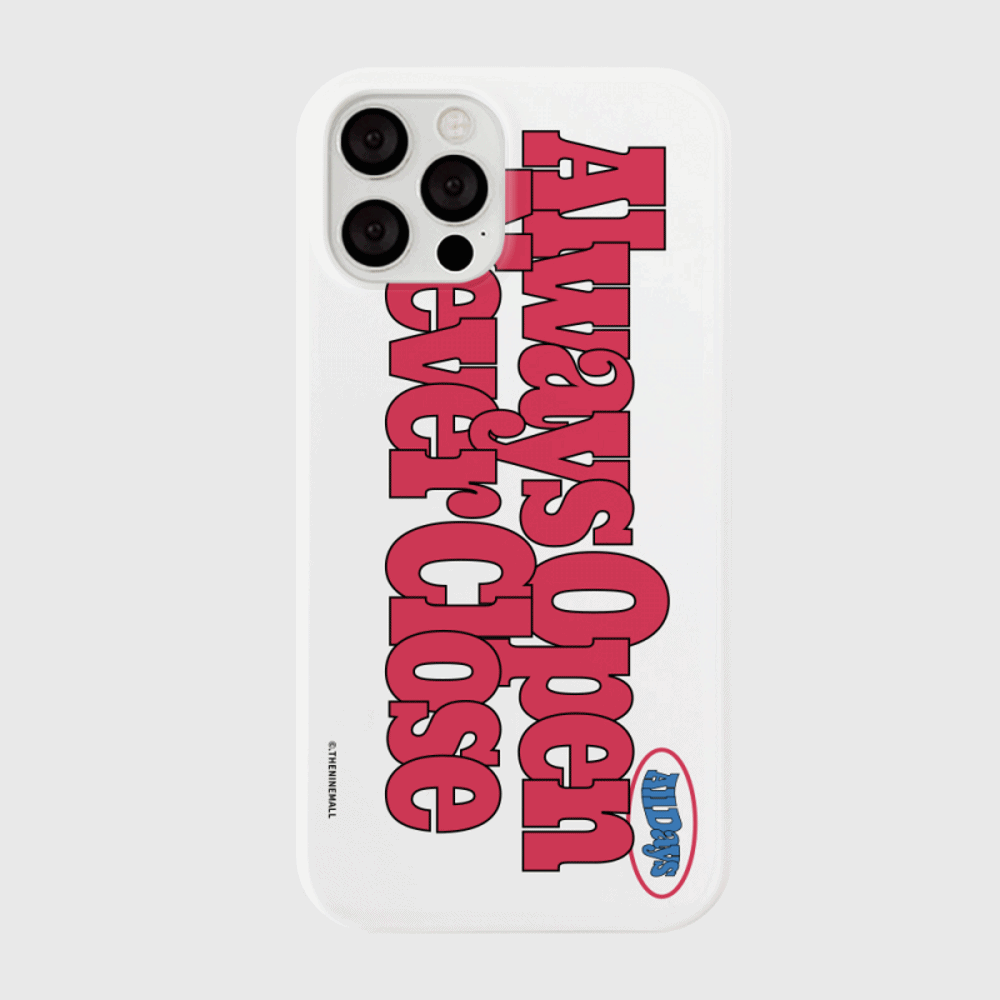 Bold Always Open Phone Case (Hard 普通硬殼) (4色)