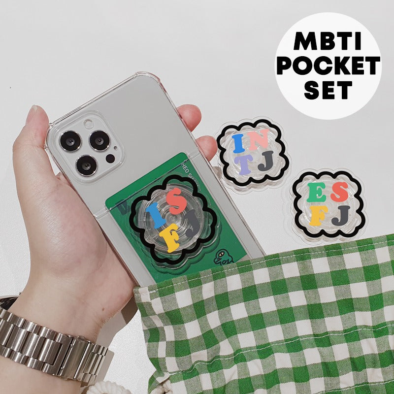 Momocase MBTI Acrylic Set Phone Case Card Pocket Jelly Case