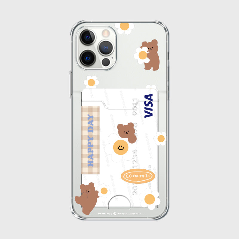 463 Happy Day Bear (Card Pocket Jelly Case 透明插卡款)