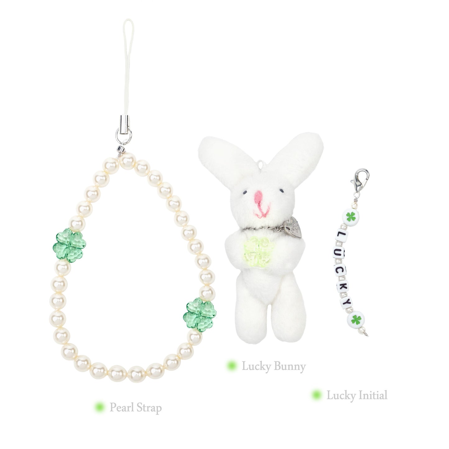 Almost Blue Lucky Bunny Strap Charm
