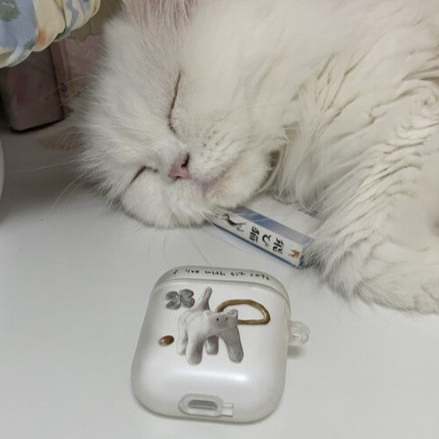 I live with six cats The North Pole Airpods Case