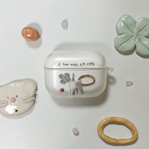 I live with six cats The North Pole Airpods Case