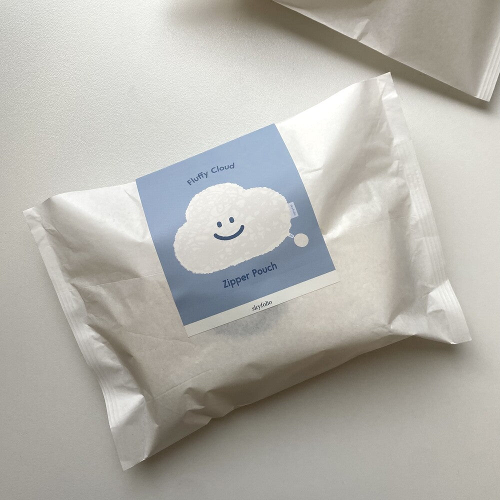 Skyfolio Curly Cloud Pouch 毛毛化妝袋