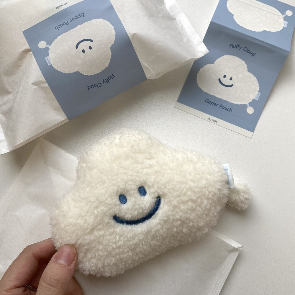 Skyfolio Curly Cloud Pouch 毛毛化妝袋