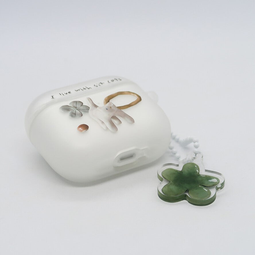 I live with six cats The North Pole Airpods Case