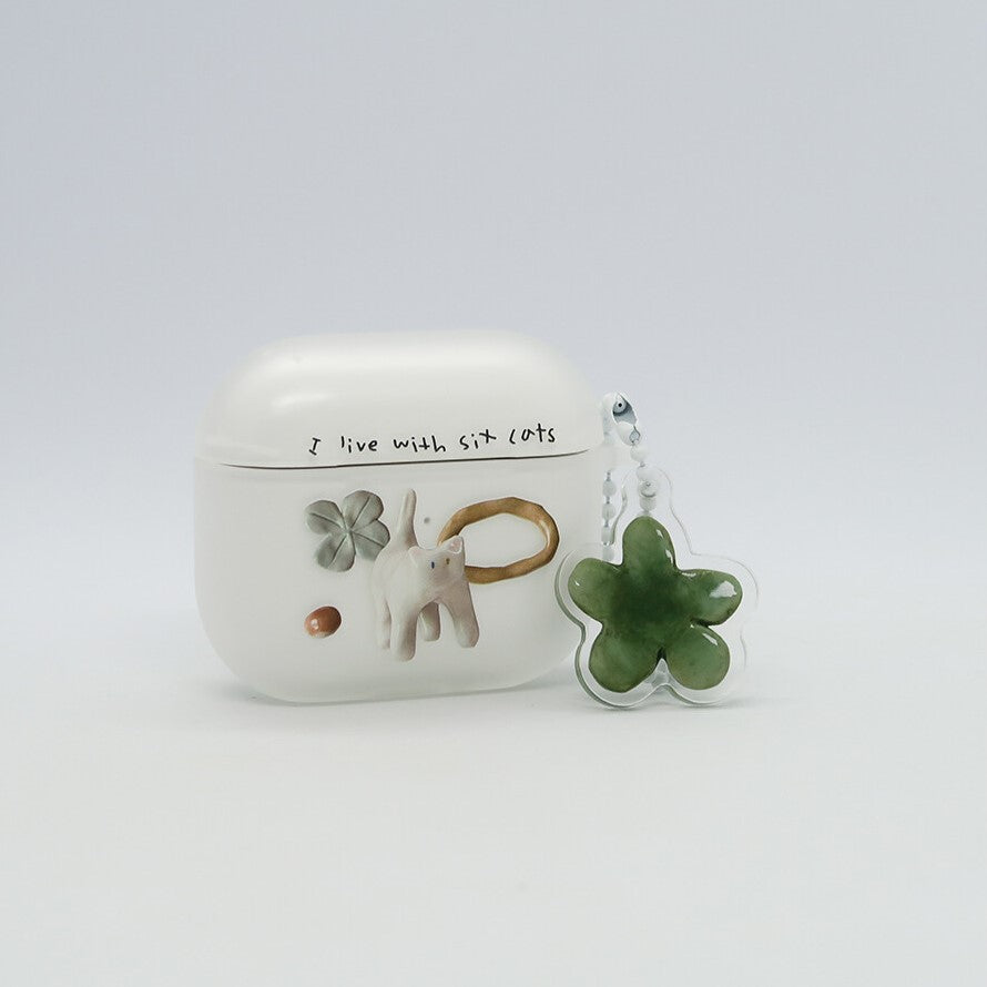 I live with six cats The North Pole Airpods Case