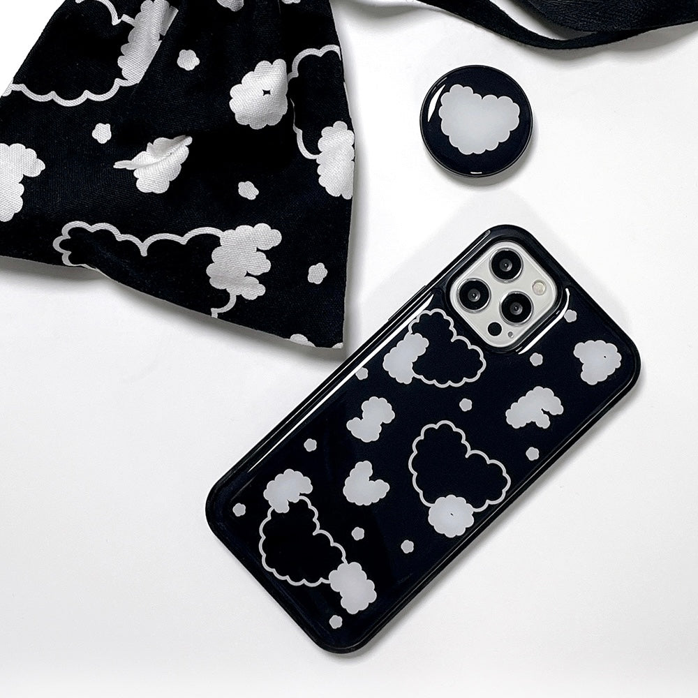 Luvmasel Black Initial Phone Case (Epoxy)