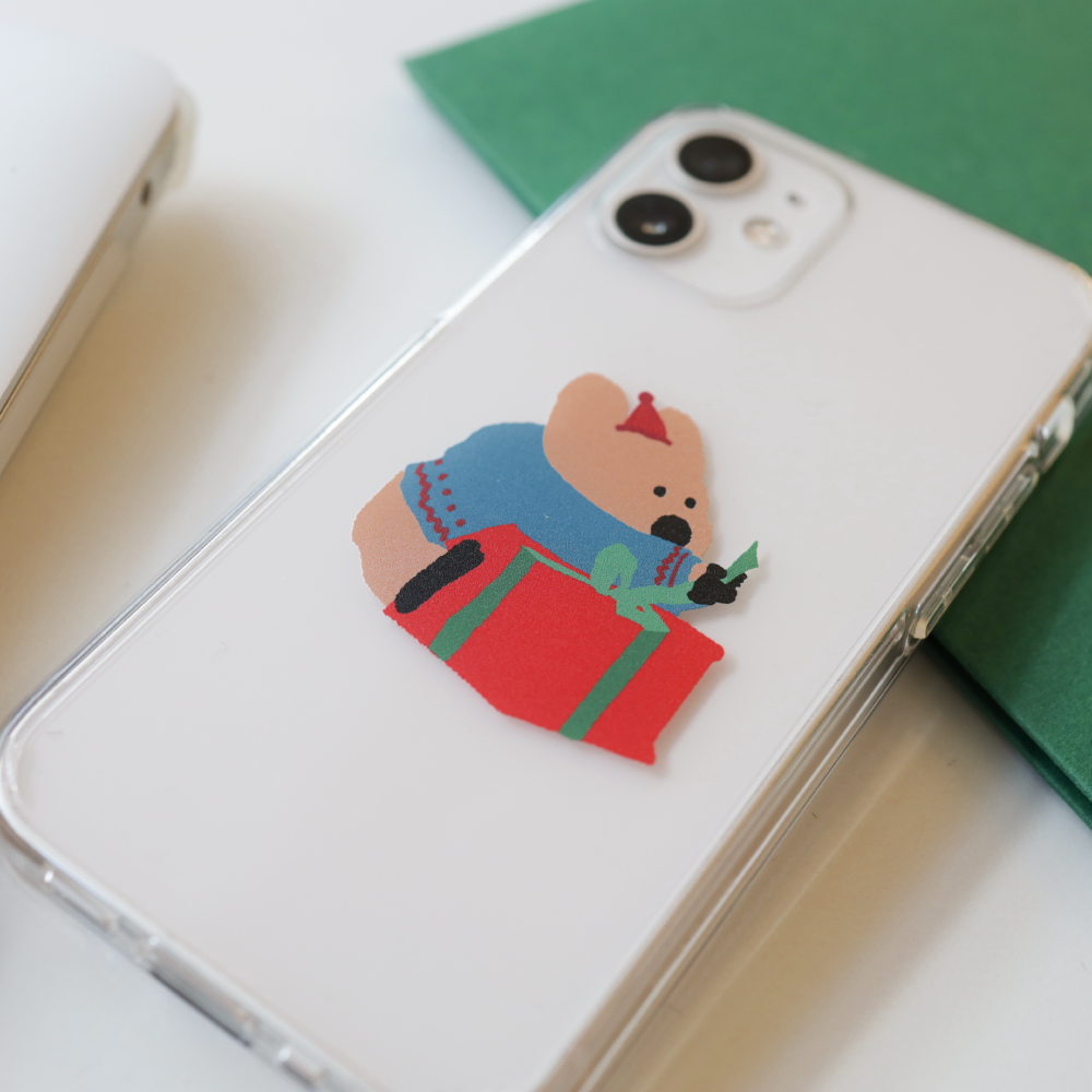 Dinotaeng Wrapping Presents Phonecase (Clear 透明殼)