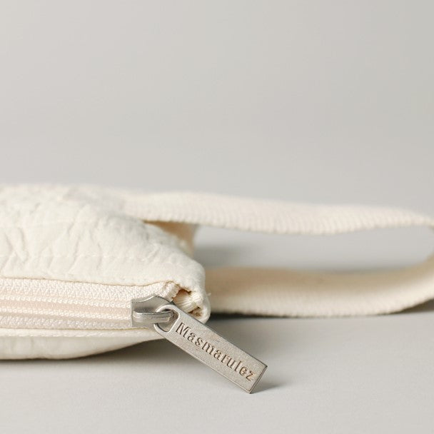 Masmarulez Strap pouch _ Stitched cotton Ivory