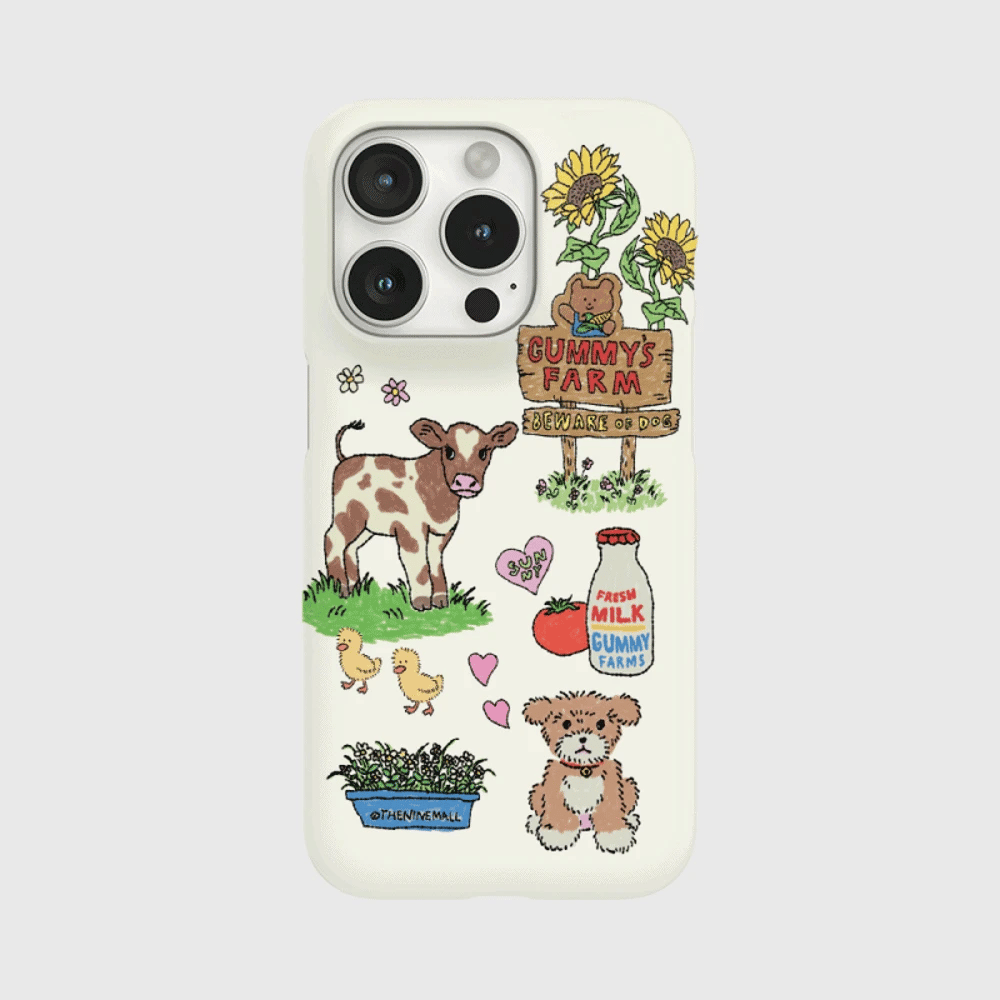 Gummys Farm Drawing Pattern Phone Case (Hard/Card Storage/Magsafe)