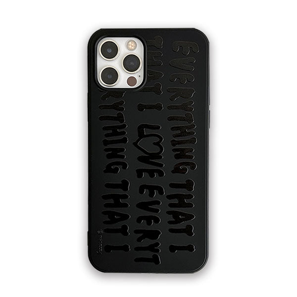 Mazzzzy That I Love Phone Case (Black)