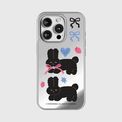 Pattern Black Windy Phone Case (Mirror silver bumper case)
