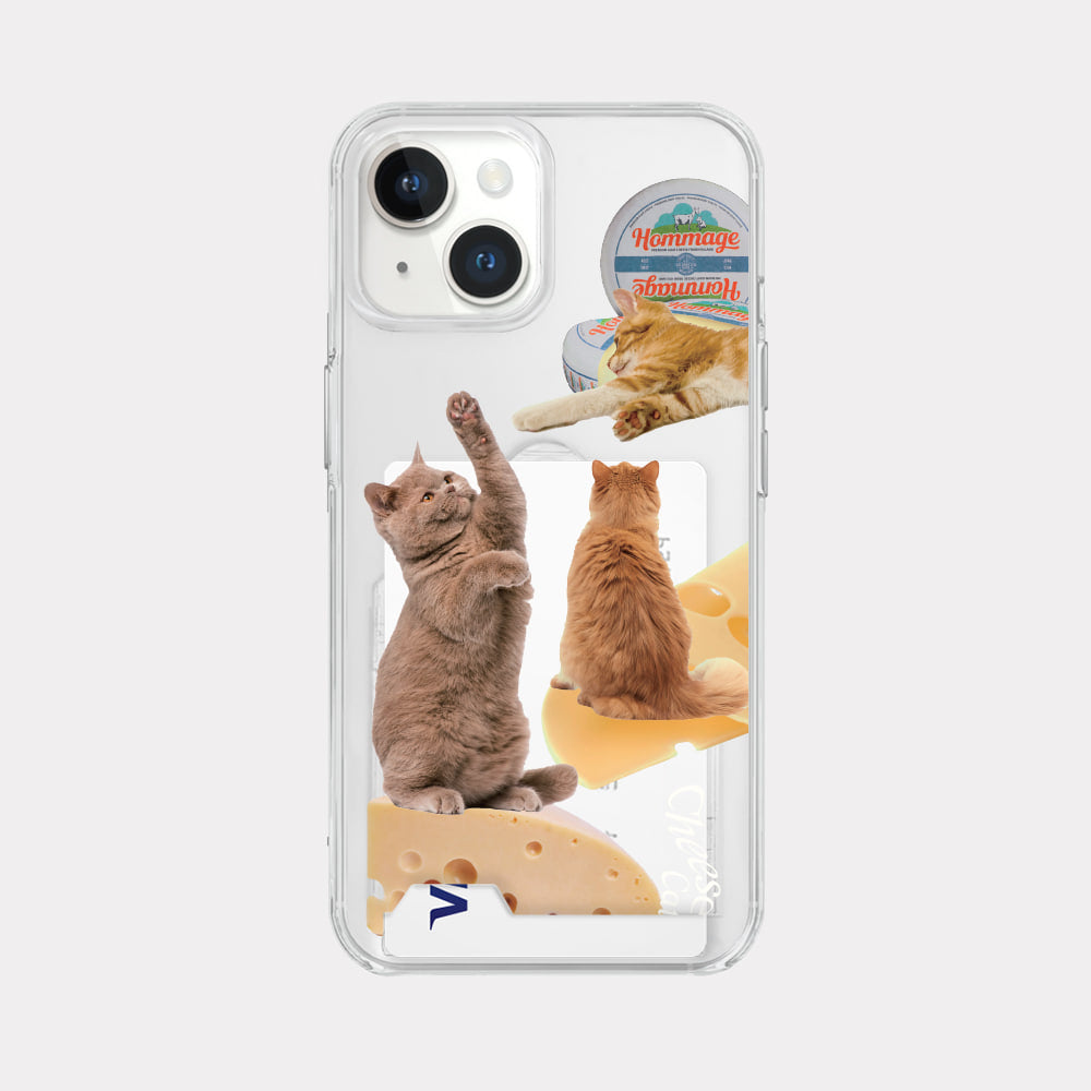 Cheese Cat Phone Case (Clear/Tank Clear/Clear card storage)