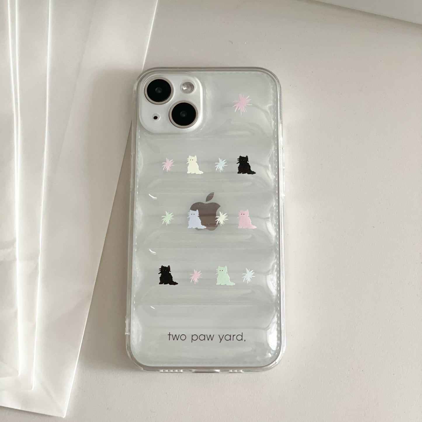 Two Paw Yard pastel cat padded case