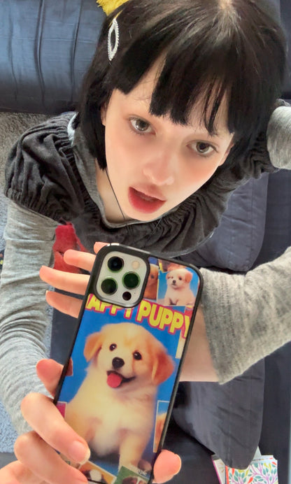 Byemypie Happy Puppy Phone Case (Epoxy Bumper)