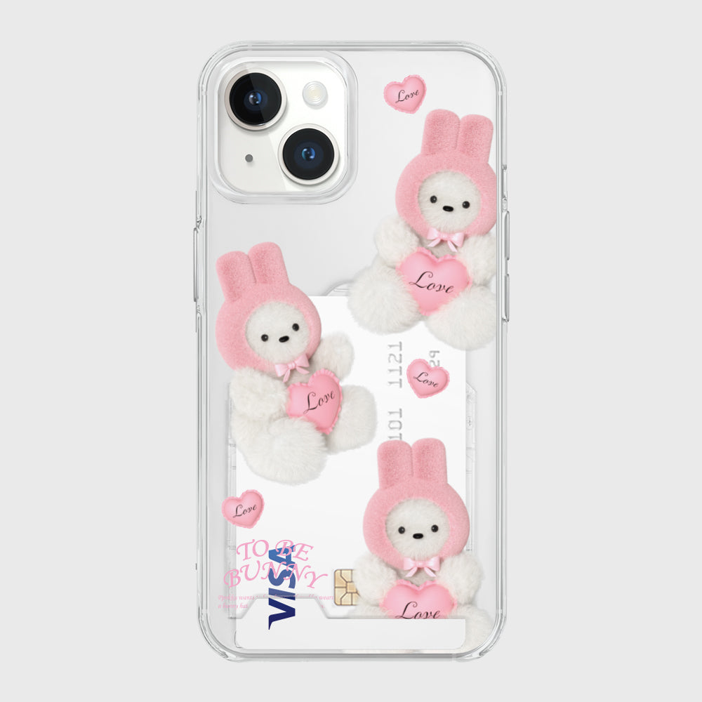 Pattern Bunny Puppy Phone Case (Clear/Tank Clear/Clear Card Storage)