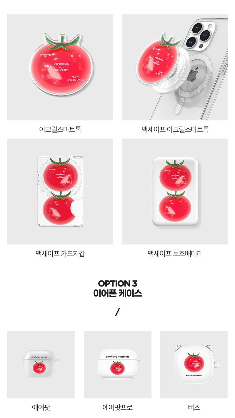 【SET】[고선경] TOMATO-CLEAR (Wave Label Clear Case)+Acc (Tok/magsafe acc/airpods case)