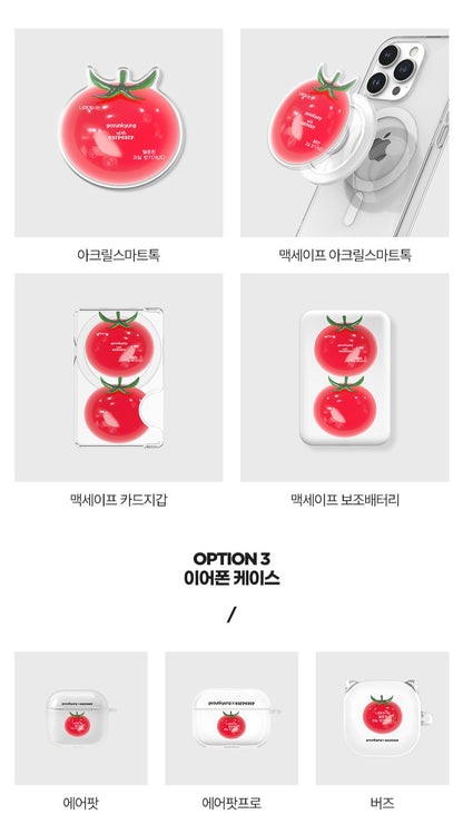 【SET】[고선경] TOMATO-CLEAR (Wave Label Clear Case)+Acc (Tok/magsafe acc/airpods case)
