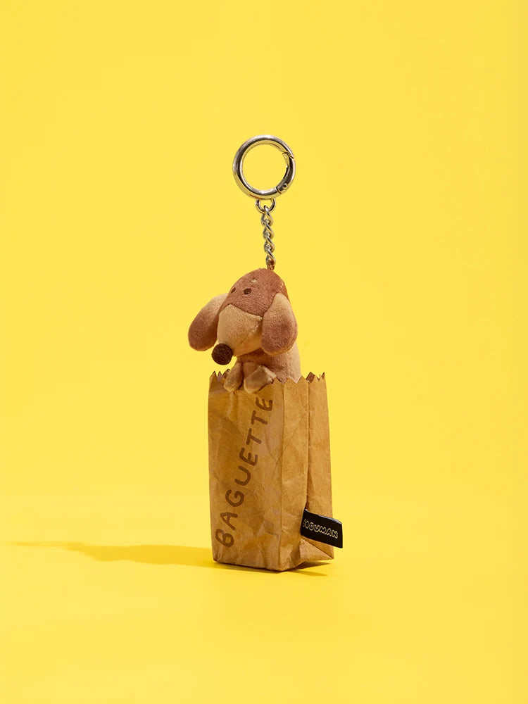 Joguman [You are what you eat] Woody Baguette Plush Keyring