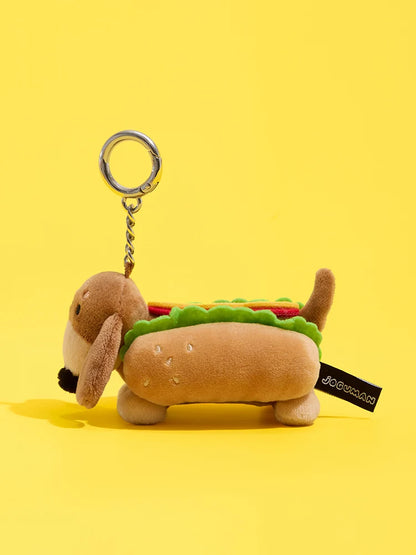 Joguman [You are what you eat] Woody Hot Dog Plush Keyring