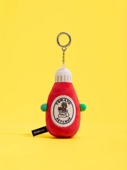 Joguman [You are what you eat] Brachio Tomato Ketchup Plush Keyring 茄汁鎖匙扣