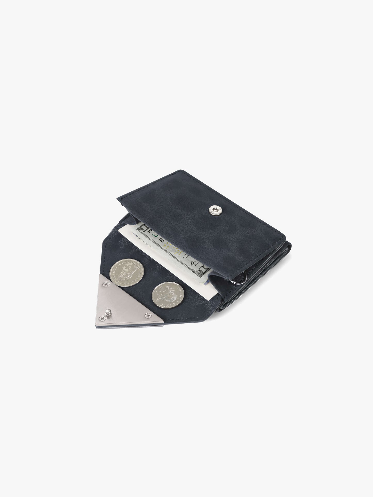 Fennec Triangle Triple Wallet - Leopard Navy