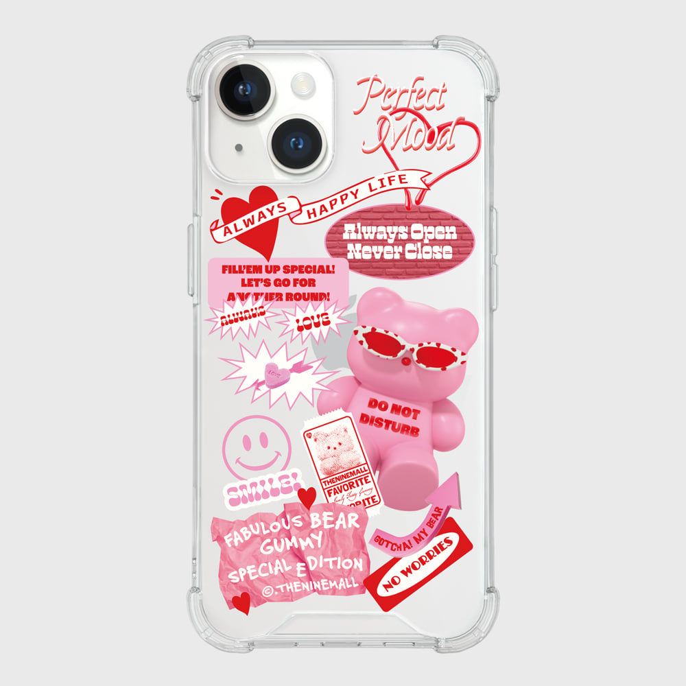 Pink Gummy Sticker Phone Case (Clear/Tank Clear 透明/透明Tank款)