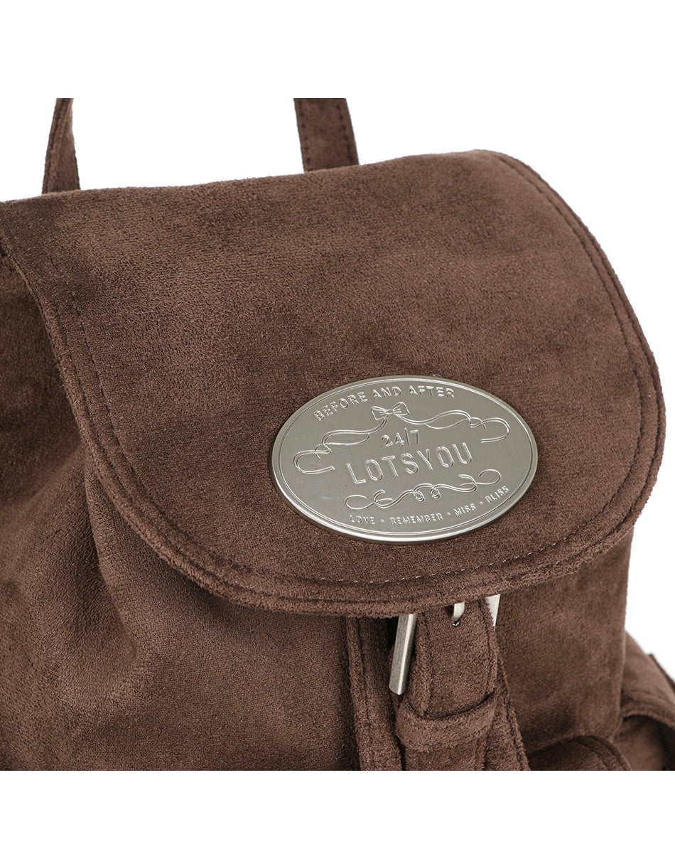 Lotsyou Nostalgia Chubby Backpack Brown