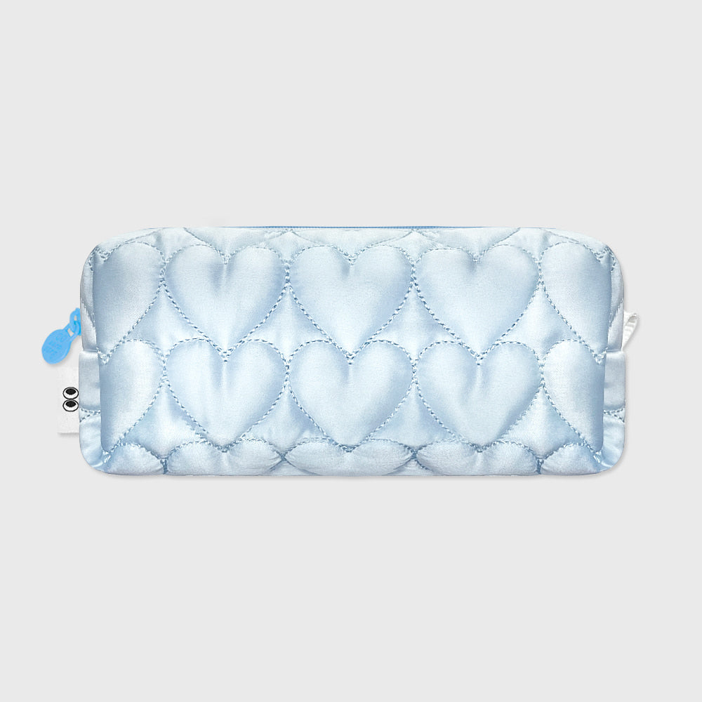 HEART QUILTING CHICHI-BLUE PENCIL CASE