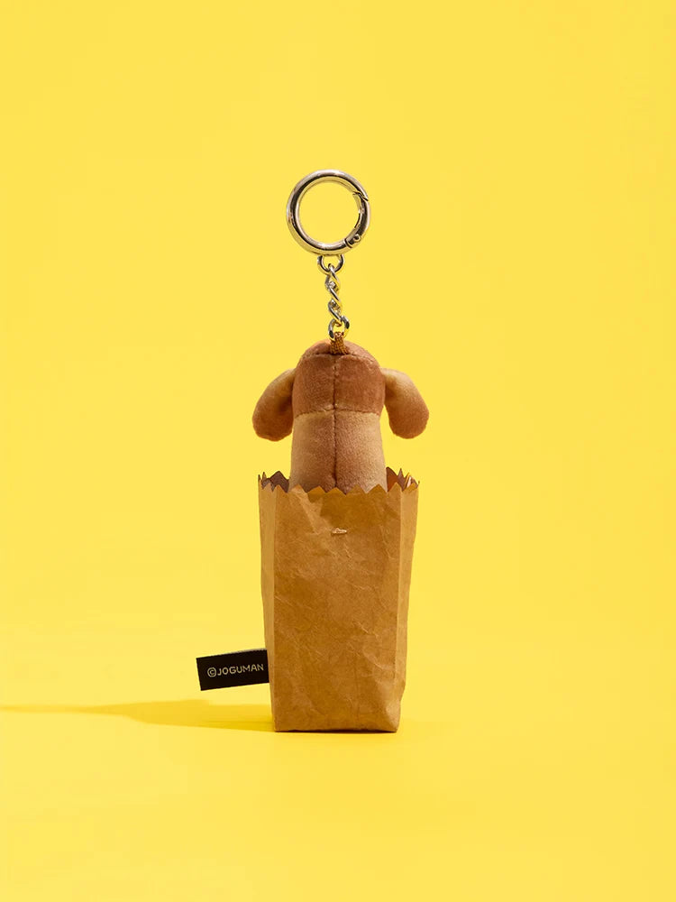 Joguman [You are what you eat] Woody Baguette Plush Keyring